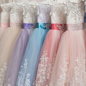 Europe and the United States new children’s clothing children’s lace wedding dress skirt pettiskirt princess dress flower girl dress girls birthday piano