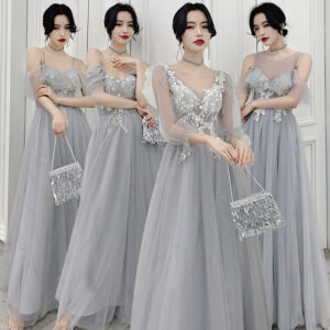 Grey bridesmaid dress
