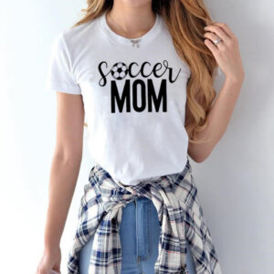 Soccer Mom T-shirt Women Soccer Football Print Game Day Sports Tshirt