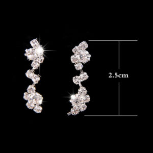 The supply of Bridal Necklace Earrings two sets of simple Rhinestone Suit Wedding Dress Accessories 425