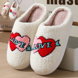 Women’s Home Slippers Fashion Plush House Shoes For Valentine’s Day