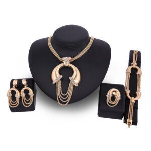Electroplating Alloy Four-piece Bridal Jewelry Set