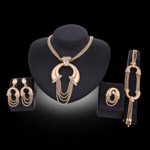 Electroplating Alloy Four-piece Bridal Jewelry Set