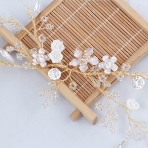 YJ612 bride hair headdress flower crystal beads handmade headwear hairpin wedding wedding accessories accessories side clamp