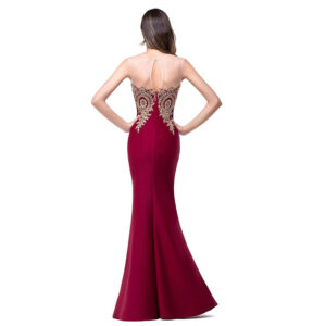 Amazon Europe dress sexy back hollow applique package hip dress fishtail skirt female perspective