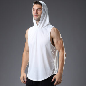 Fashion Hooded Fitness Vest Men