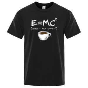 EnergyMilk Coffee Printing Men Tshirt Casual Breathable Tsh