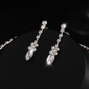 Zircon Necklace And Earrings Set