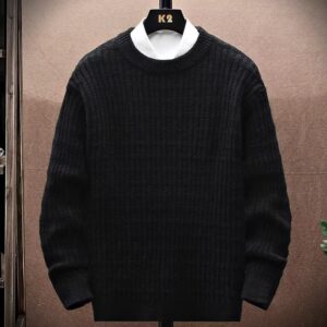 New Winter Crew Neck Sweater Men’s Loose Outer Wear Knitwear