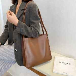 Solid Color PU Small  Shoulder Bag