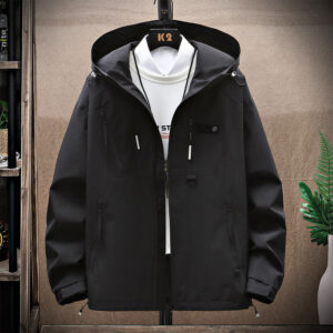 Men’s Waterproof Windproof Hood Shell Jacket