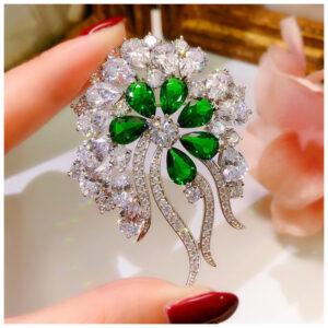 Zircon Inlaid Korean Style Delicate Jewelry Women’s Brooch