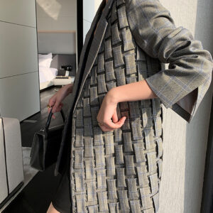 Women’s Retro Plaid Suit Jacket