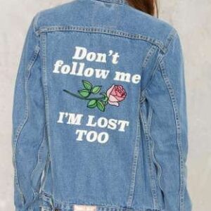 Monogrammed denim jacket