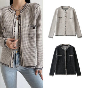 Temperament Commuter Ladies Style Fleece Knit Cardigan